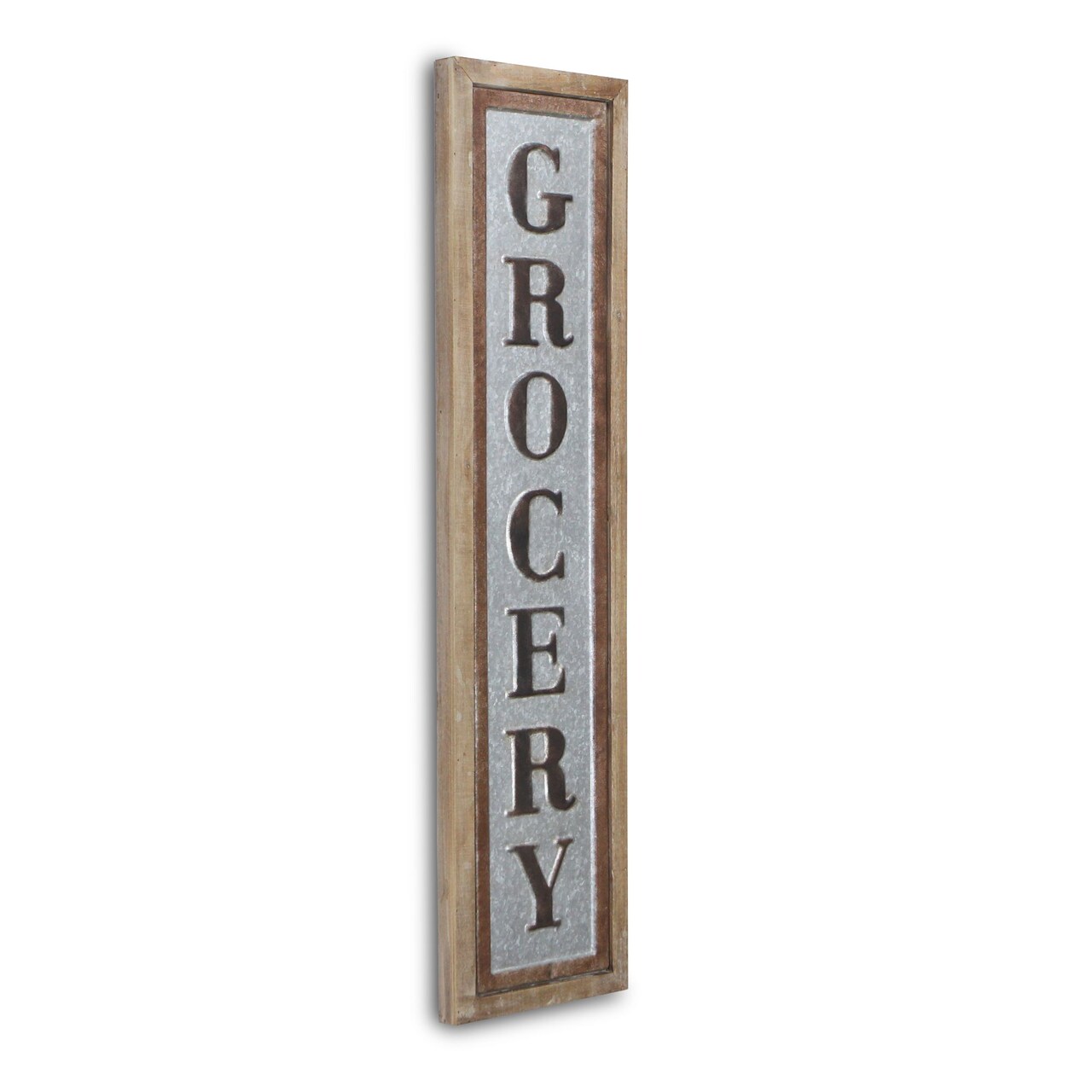 Contemporary Home Living 38" Vertical Grocery Rectangular Wall Sign